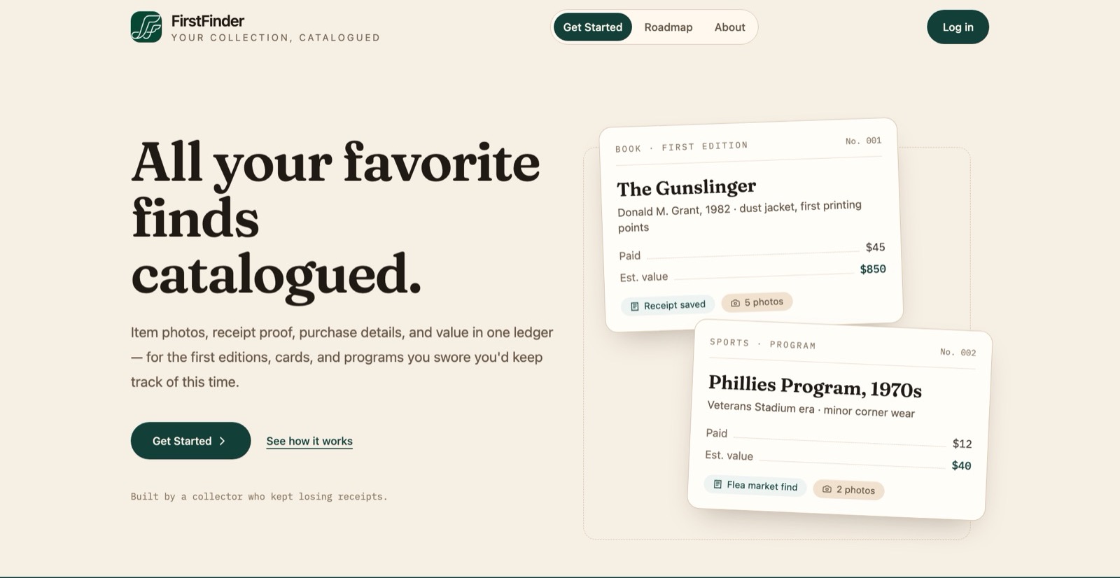 FirstFinder home page: All your favorite finds catalogued